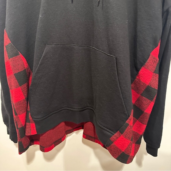 Cato Black and Red Plaid Women's Hoodie - Picture 2 of 8